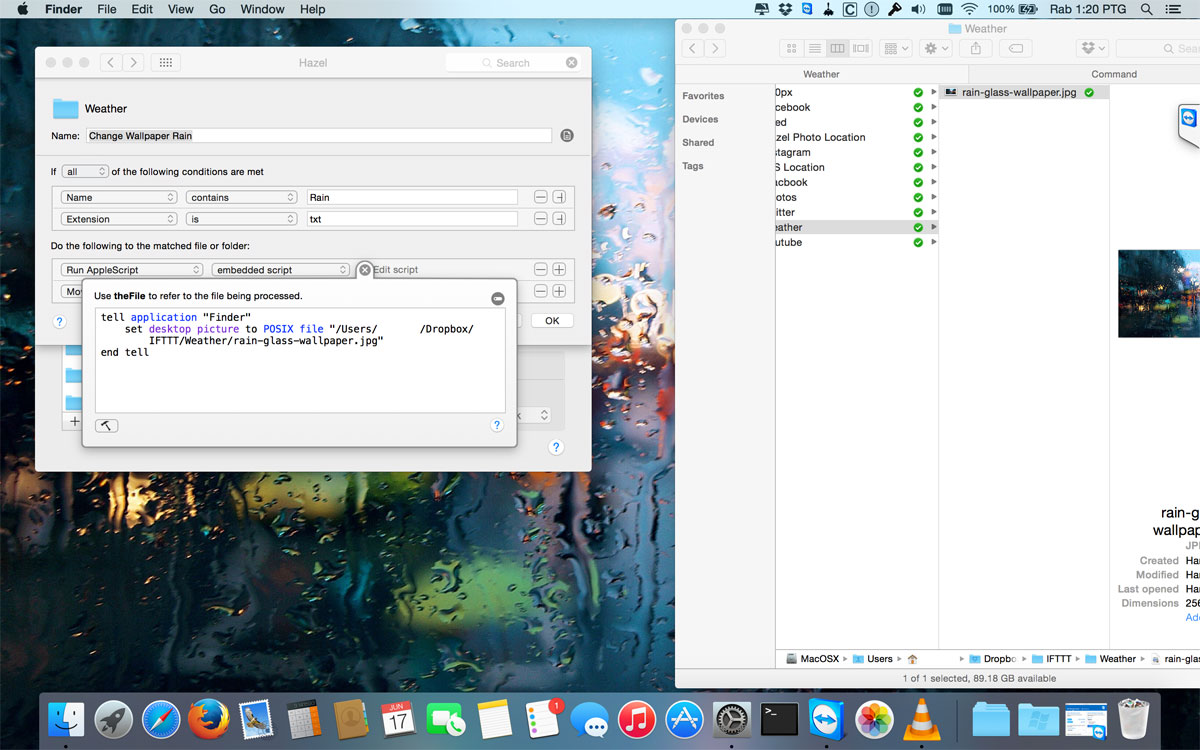 Change Mac Wallpaper When It’s Raining | Amirudin.COM